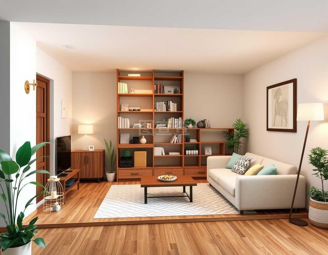 用于設計師和施工人員矢量的應用程序,家庭內視圖3D結構,室內物品,書架和書籍。管理的特殊工具。室內建筑,室內裝飾